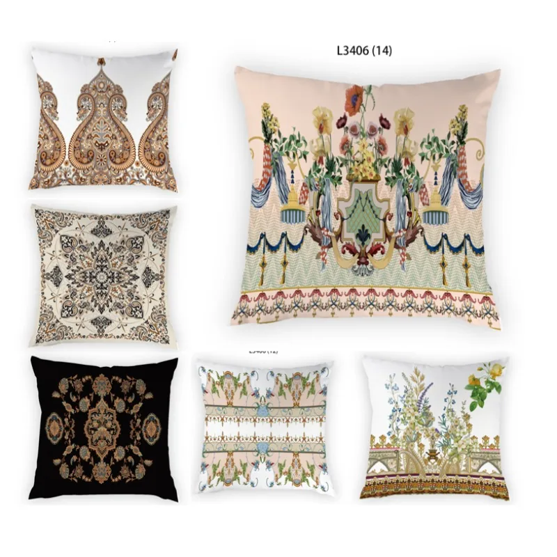 

New Year Home Decor Gift Pillow Cover Cojines 50x50 Colorful Stripes Cushion Cover Kindergarten Children's Room Decor DF369