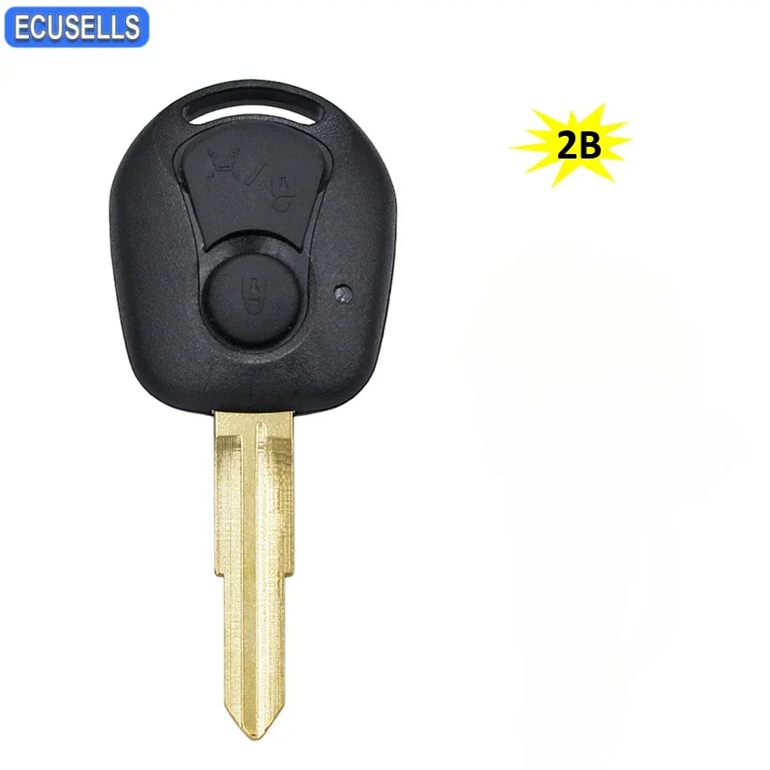 2 Button Remote Key Shell Case key case car key shell key cover folding car key shell fob cover key fob replacement Smart Car Key Housing Cover Fob for Ssangyong Actyon Kyron Rexton Uncut Blade