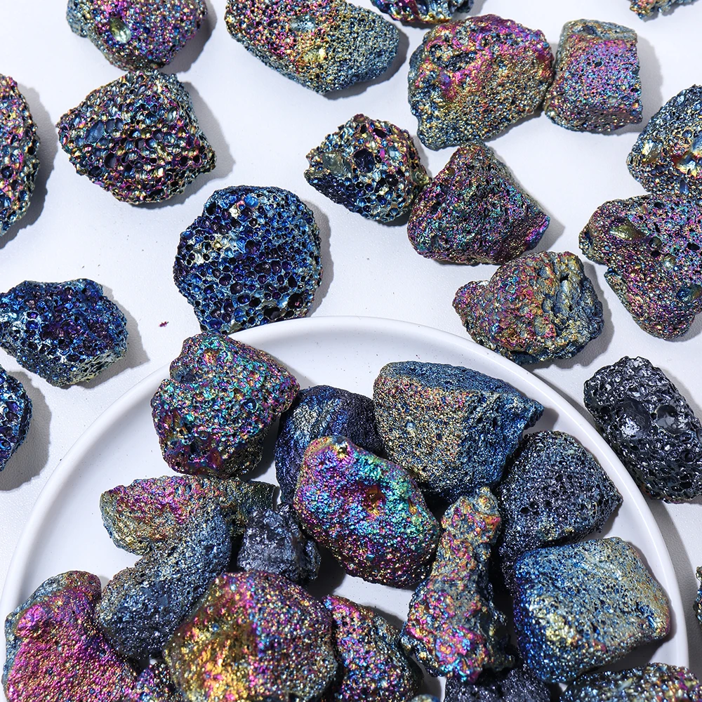 Natural Irregular Lava Rocks Electroplated Colorful Volcanic Stone Raw  Stone Energy Healing Quartz Garden Landscaping Decoration - AliExpress, image size:1000x1000