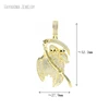 10Pcs Gold Color Death Invisible Setting Metal Cubic Zirconia Jewelry Copper Wholesale Pendant PM53084 5