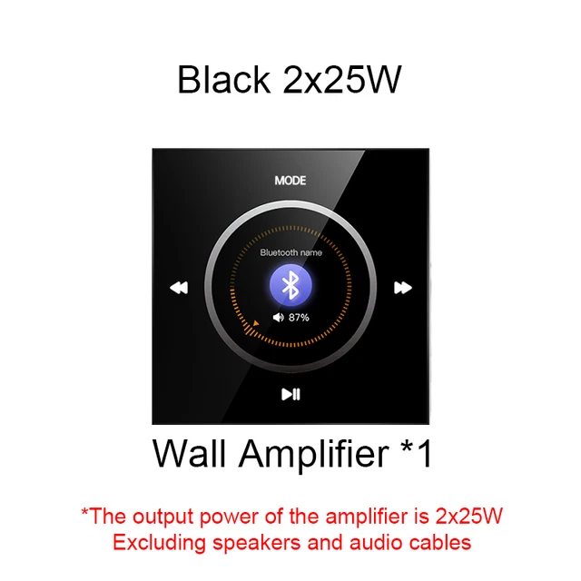 Home bluetooth amplifier smart home audio mini in wall amplifier 86 type FM USB TF music host Ceiling Speaker Audio Panel System 10