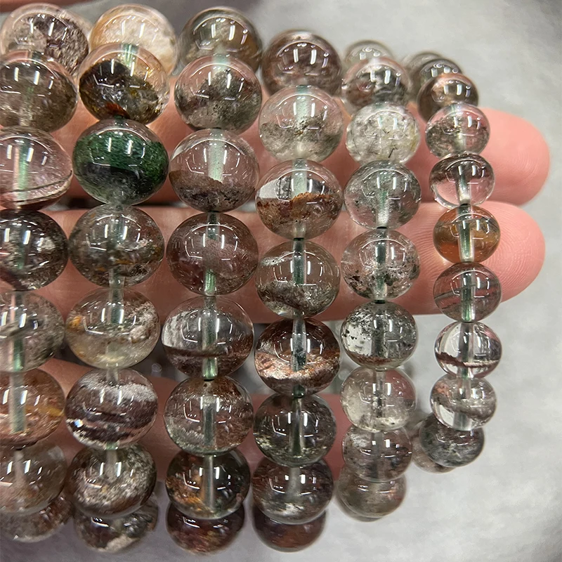 

7A natural amethyst round bead loose bead accessory bracelet DIY jewelry