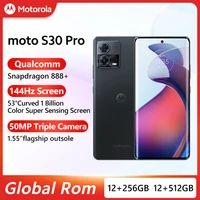 Globalny Rom Motorola MOTO S30 Pro 5G Smartphone 50MP potrójny aparat 6.55 cali 4400mAh Snapdragon888 Plus 144Hz P-OLED ekran NFC 1