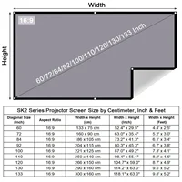 2025 High Brightness Portable Projection Screen Anti-Light Projector Curtain Metal Reflective Cloth Fabric 10-130 inch For HY300 - Image 4