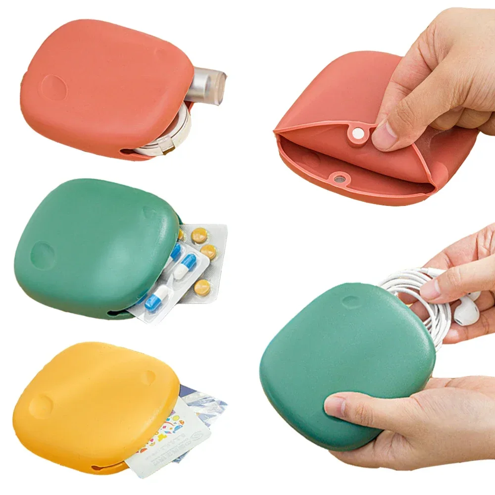 

Porable Magnetic Wire Cable Storage Bag Silicon Medicine Kit Bag Women Cosmetics Lipsticks Organizer Box Water-proof Jewelry Bag