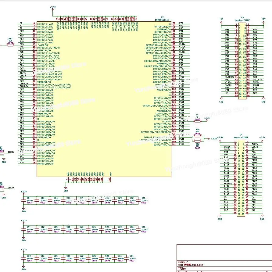10M08SCE144 Core Board MAX 10 Module Altera Development Board Learning Experimental
