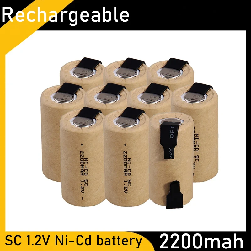 Batteria Al Nichel-Cadmio Sc Di Alta Qualità 2200 Mah1.2V Batteria Ricaricabile Con Trapano A Batteria Per Utensili Elettrici Bosch Hitachi Dewalt