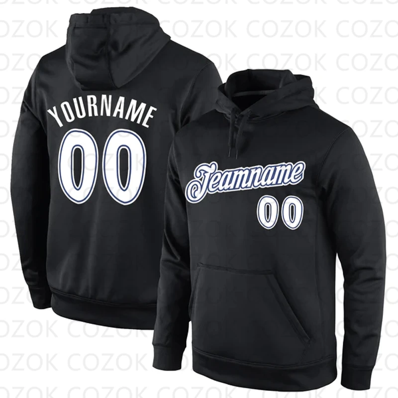 Customized Hoodies Black White Color Jersey 3D Printed  Unisex Pullovers Hoodie Casual Sweatshirts