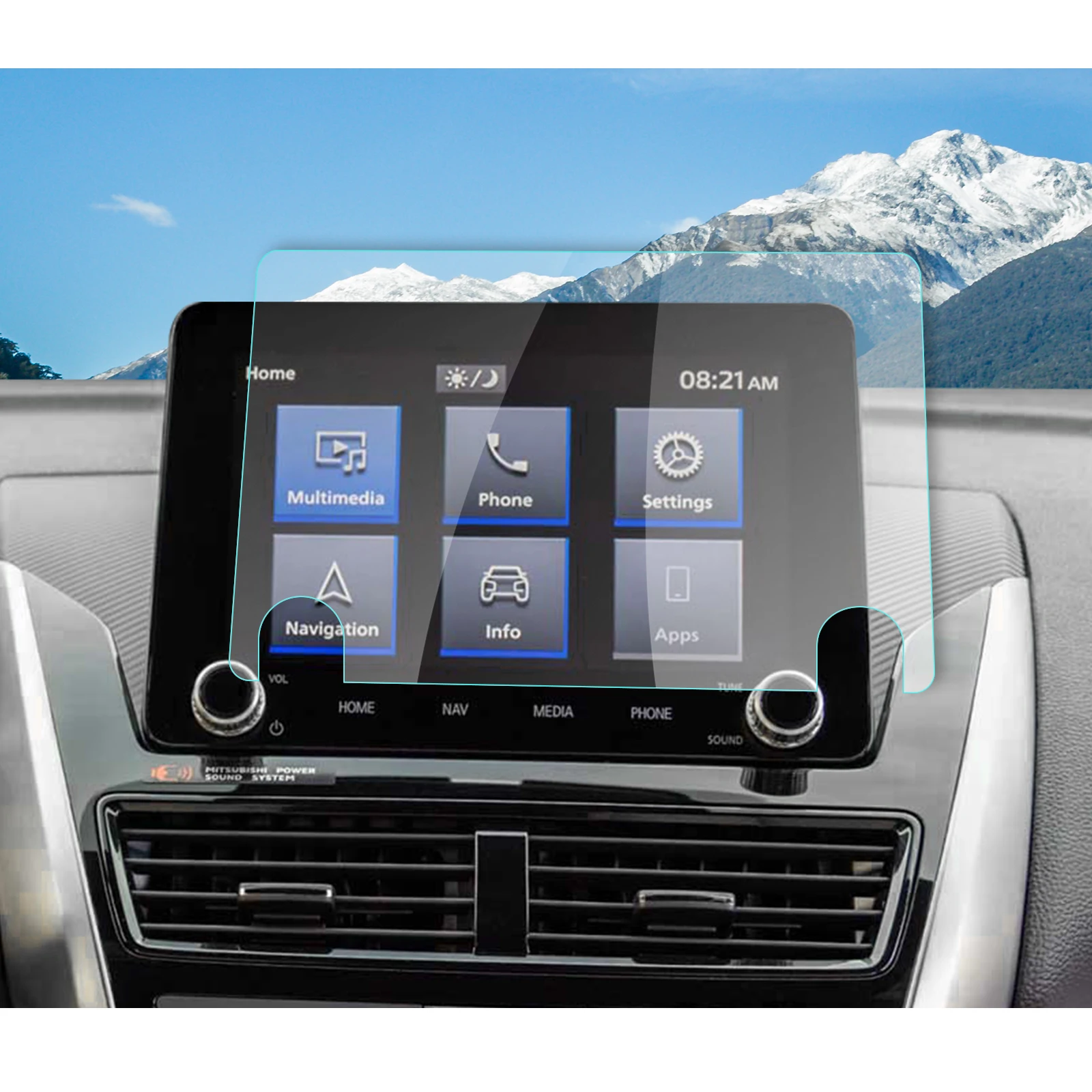 Ruiya Per Mitsubishi Eclipse Cross Phev Gl3W 8 Pollici Protezione Dello Schermo Di Navigazione Per Auto Interni Auto Eclipse Cross Accessori 2023