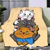 Cute Cartoon Disneys Marie Cat Printed Picnic Blankets Warm Blanket Soft and Comfortable Blanket Home Travel Birthday Gift 2