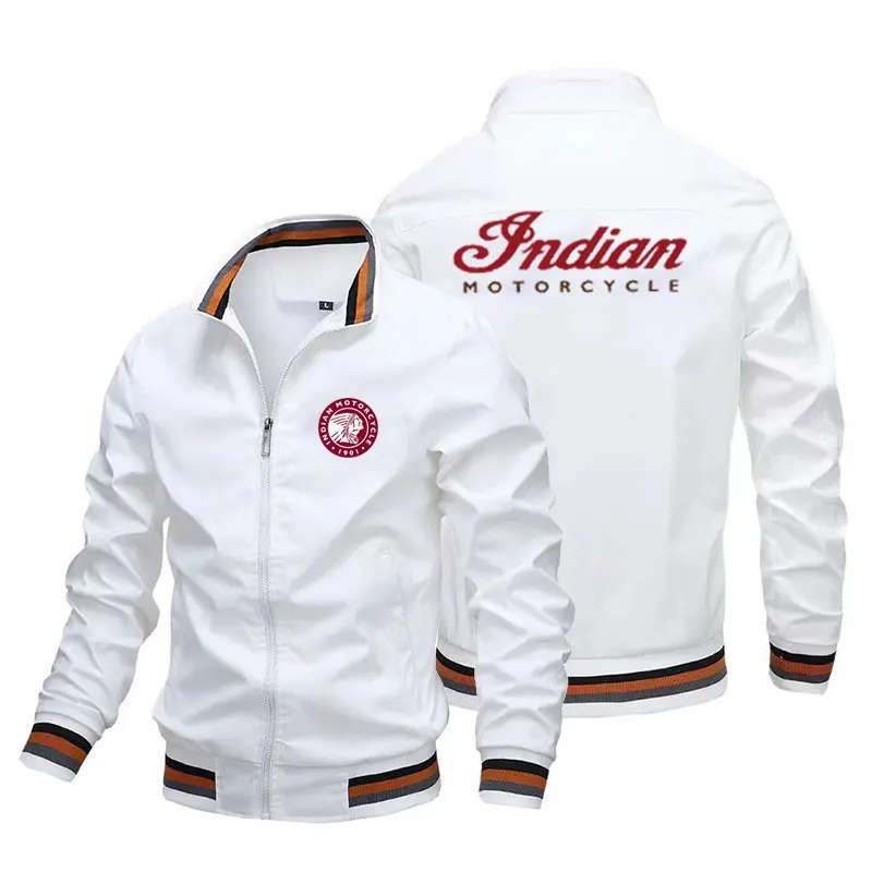 Men's Indian motorcycle jacket spring summer outdoor leisure fashion sports coat ultra-thin zipper sun protection clothing motorcycle jacket motorcycle clothing