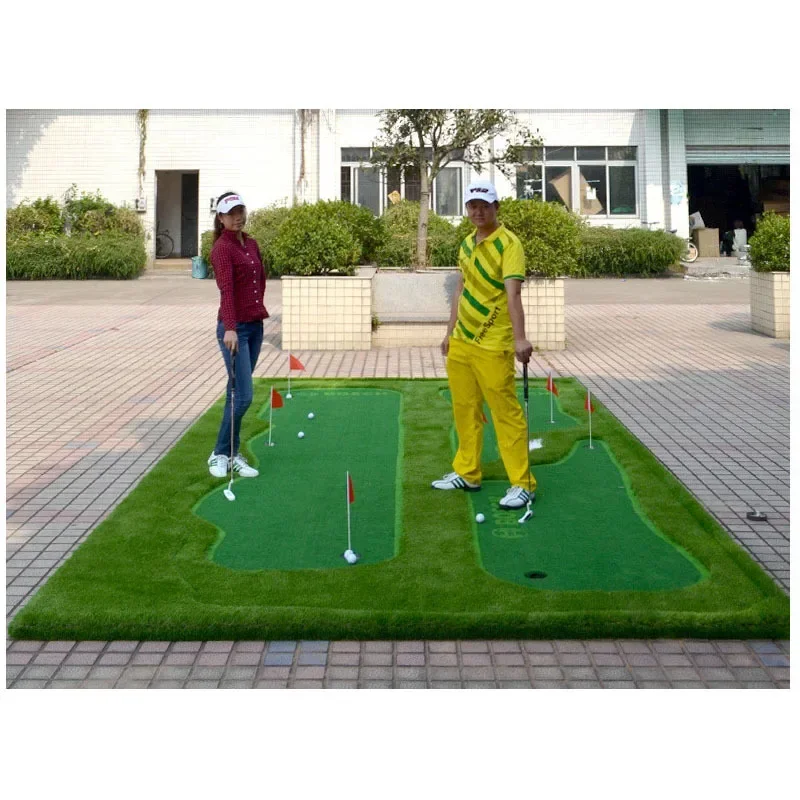 PGM 3 Holes Indoor Golf Putting Green 100x300cm Indoor Outdoor Training Putter Mat Practice Putting Green for Home Use GL006 5