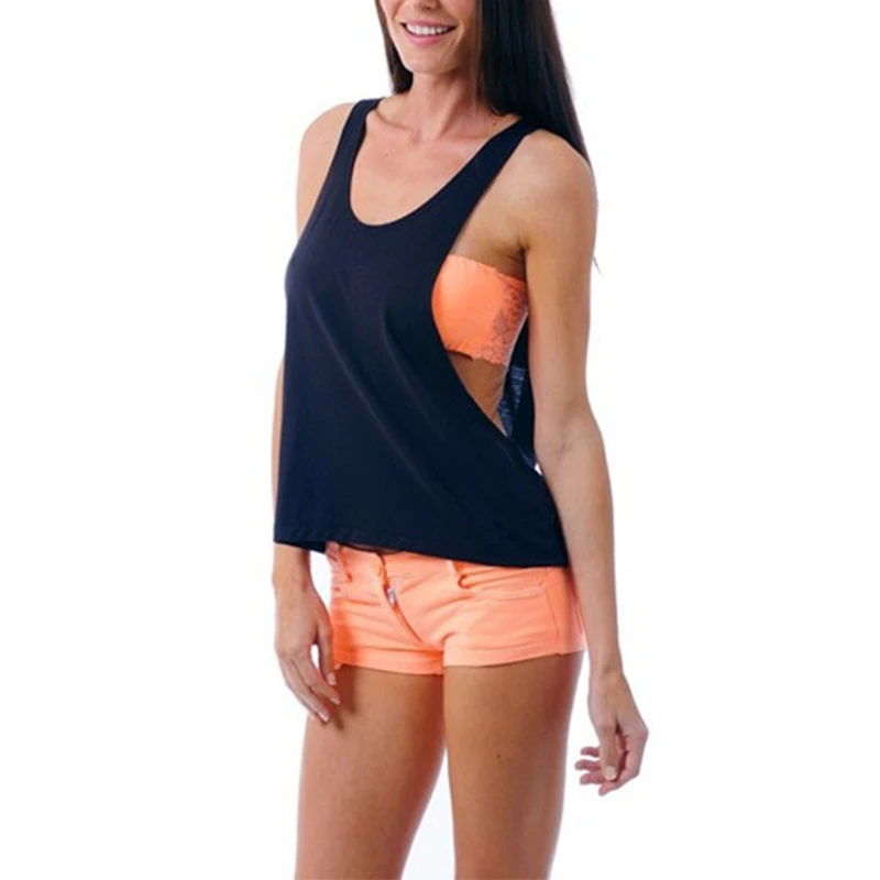 Women's Tank Tops Blouse Loose Sleeveless Shirt Gym Yoga Vest Training Running Vest Women Gym Tank Top Lady Fitness Sport Shirt sports tank