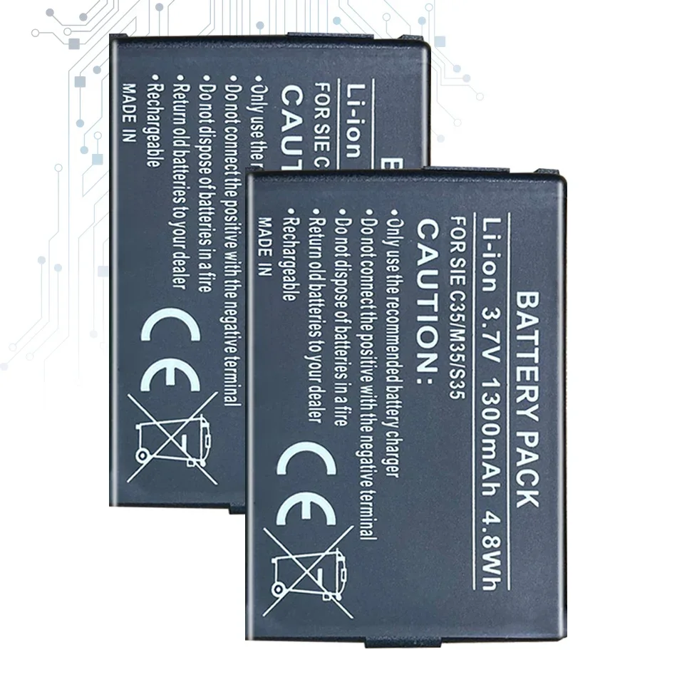 Batteria Di Ricambio C35/M35/S35 1300Mah Per Siemens 3506, 3508, 3518, 3568, 3608, C35,C35E,C35I,M35,P35,S35, S35I,S46,S47