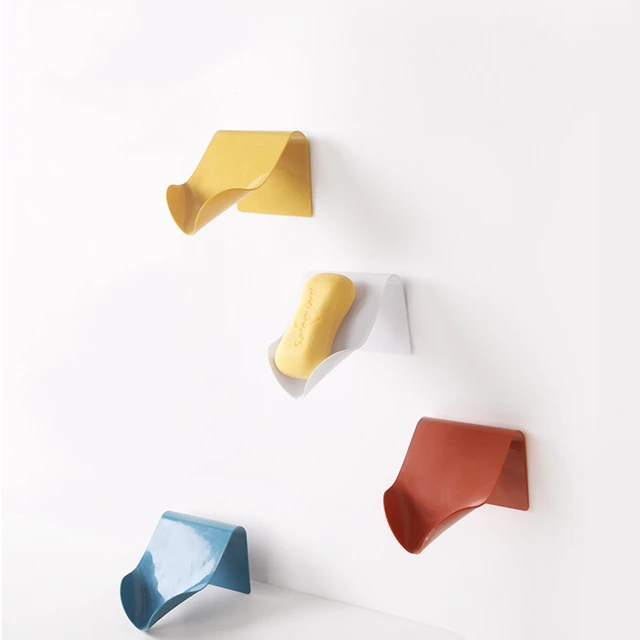 Fürdőszoba Zuhanyszappan Tartó Falra Szerelt Tároló Doboz Szappan Ingyenes Fúró Vízelvezető - Image 5