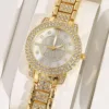 6/1pcs Glamorous Luxury Rhinestone Womens Watch with Quartz Movement - Stainless Steel Analog Wrist Watches 3