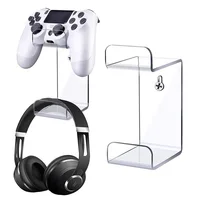 1/2/4 Pcs Acrylic Display Stand Wall Mount Storage Rack With Screws For Earphones Game Controller Rack 1