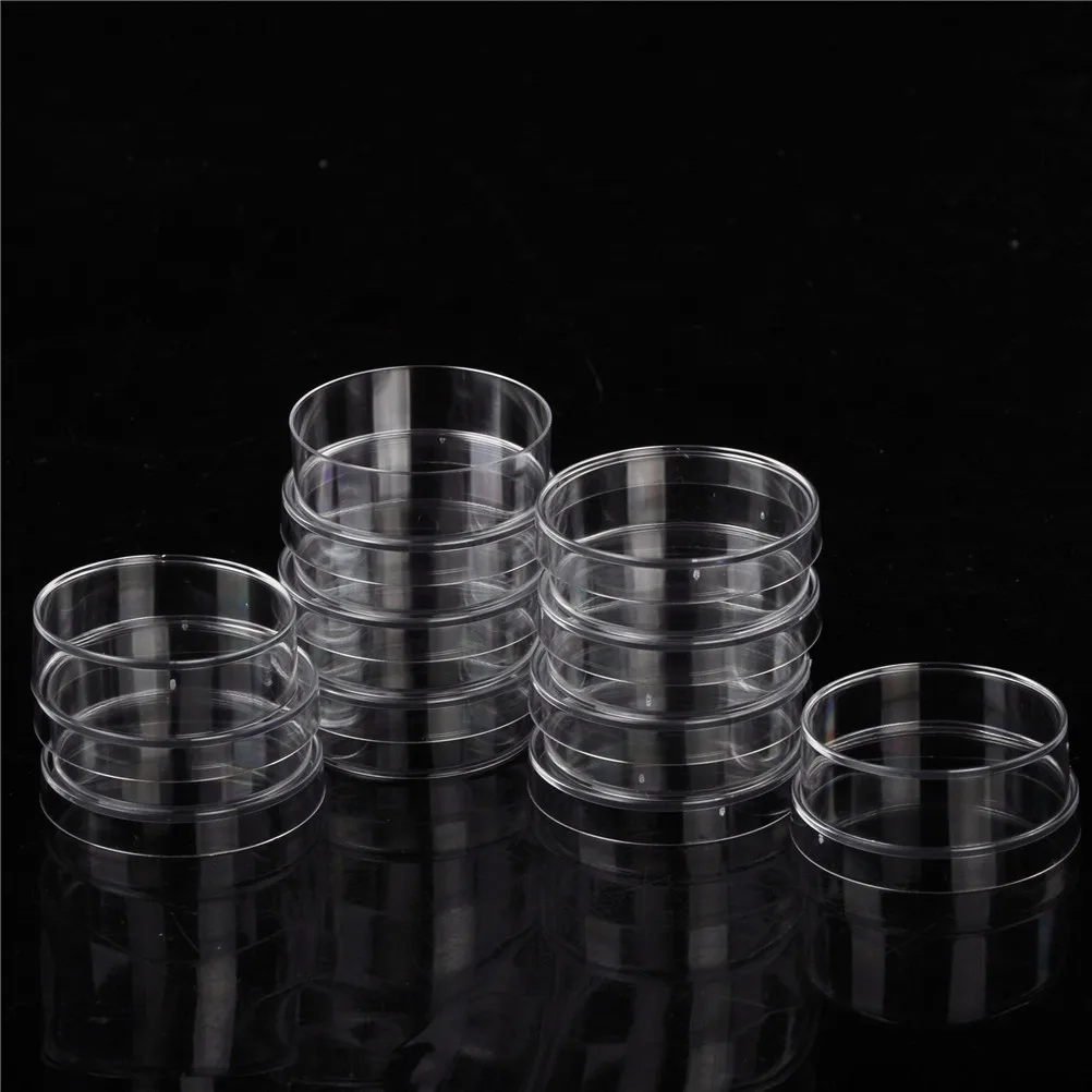 35x15mm Sterile Polystyrene Plastic Petri Dishes Plate with Lids 10pcs Experimental Supplies petri dishes