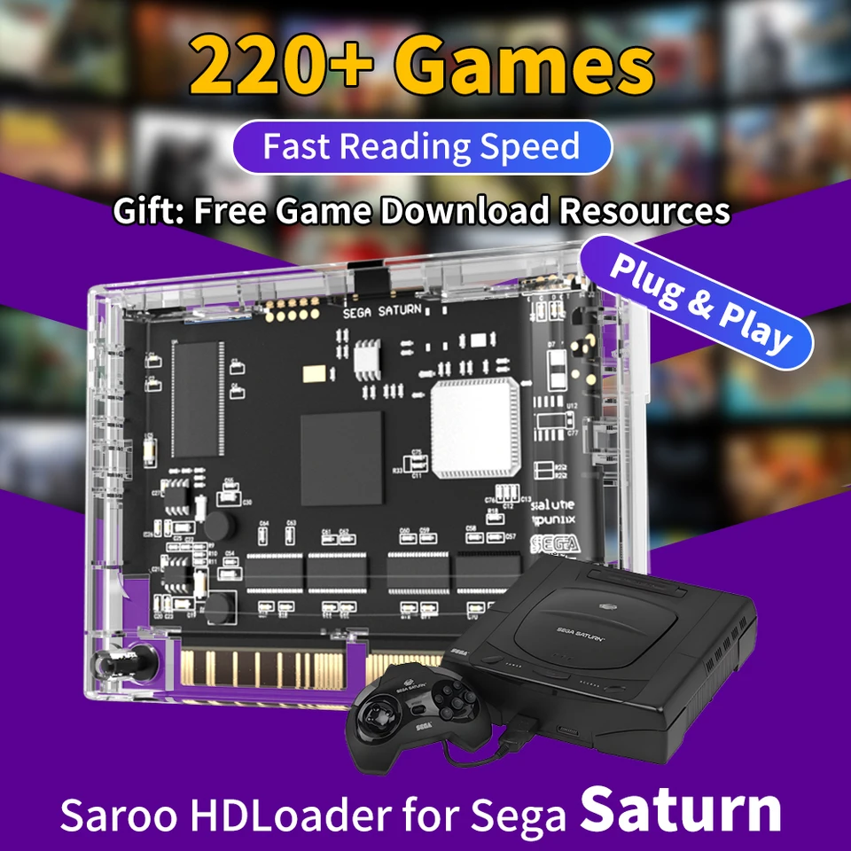 SAROO Pour SEGA SATURN - Lecteur De Cartes HDLoader / Jeux Sur SD - NEUF