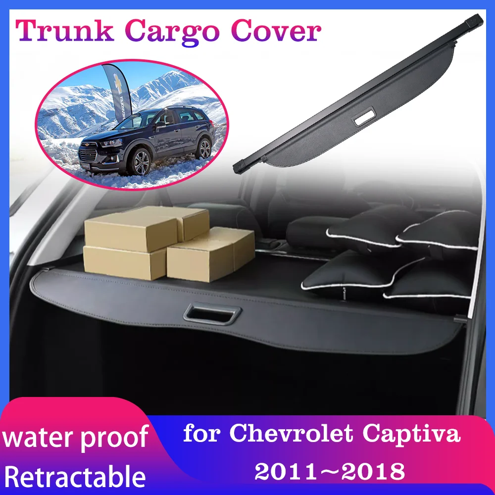 Trunk Cargo Cover for Chevrolet Captiva Holden C100 C140 2011~ Tray Luggage Rear Curtain Security Shielding Shade Accessorie