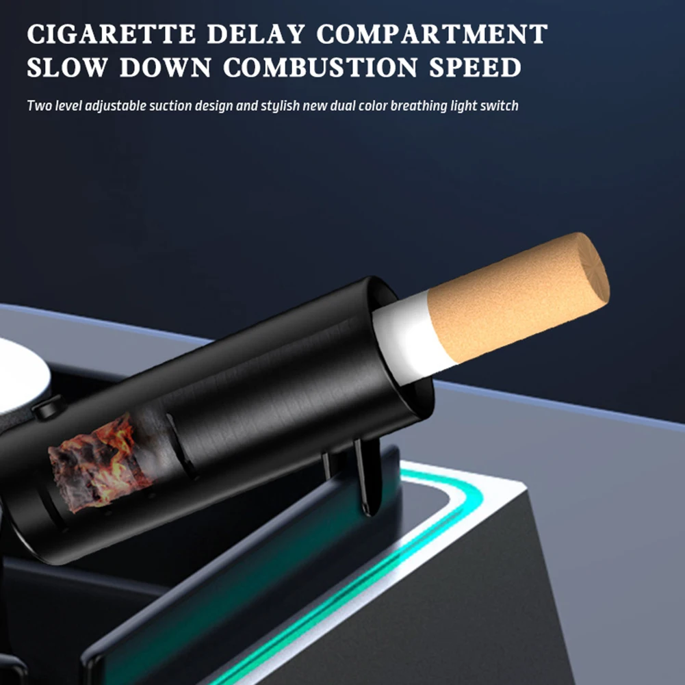 Smart Air Purifier Ashtray with Atmosphere Light for Filtering Second-Hand Smoke From Cigarettes Remove Odor Smoking Accessories air purifier ashtray