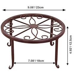Elegant Metal Plant Stand: Flower Pot Base Holder for Stylish Indoor & Outdoor Display (Bronze)