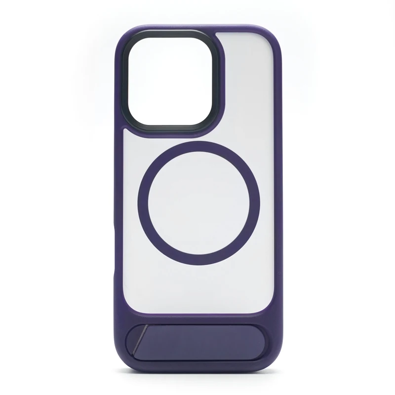 Sleek Frosted Matte Wireless Charging Metal Bracket Phone Case