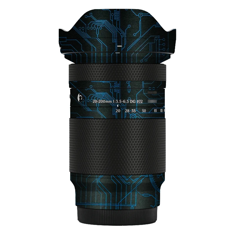 시그마 20-200mm F3.5-6.3 DG 카메라 스킨 데칼 커버 필름 스킨 랩 커버드 20200 데칼 스킨  E 마운트 보호 필름용
