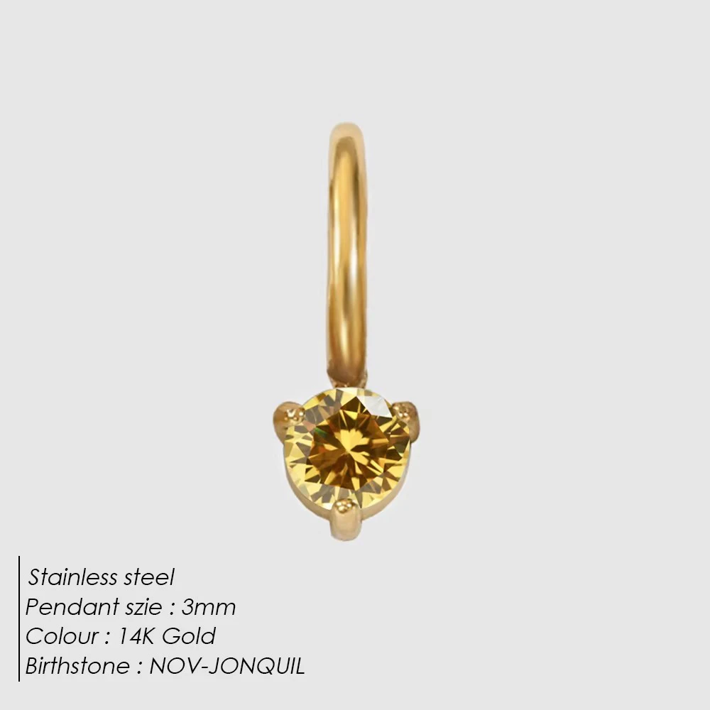 Charms für Schmuck Edelstahl Geburtstagsstein Anhänger Bunte Strass DIY Halskette Armband Ohrringe Charms für Schmuck – Detail 8