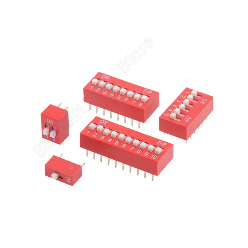 Slide Type Switch 100PCS 1 2 3 4 5 6 7 8 10 12 Bit 2.54mm