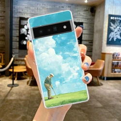 Modern Golf Clear Phone Case - Soft TPU Cover - Pixel 6 Pro (A1)