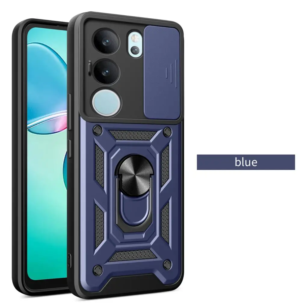 

ДЛЯ Vivo S17 слайд-камера Armor Phone Чехол для Google Vivo S17/Vivo S17 Pro Capa Магнитный кольцевой держатель для Vivo S16 S16 Pro S16e