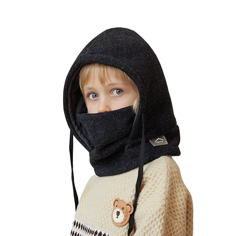 Bambini 3 In 1 Maschera Sciarpa Cappello Integrato Inverno Caldo Antivento Protezione Per Il Collo A Prova Di Freddo Protezione Per L'Orecchio Cappucc