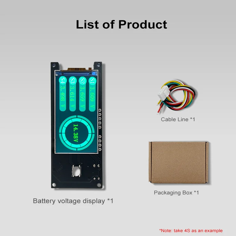 4S 6S 8S Battery volatge tester 12V 24V Lithium/Lifepo4 battery voltage checker