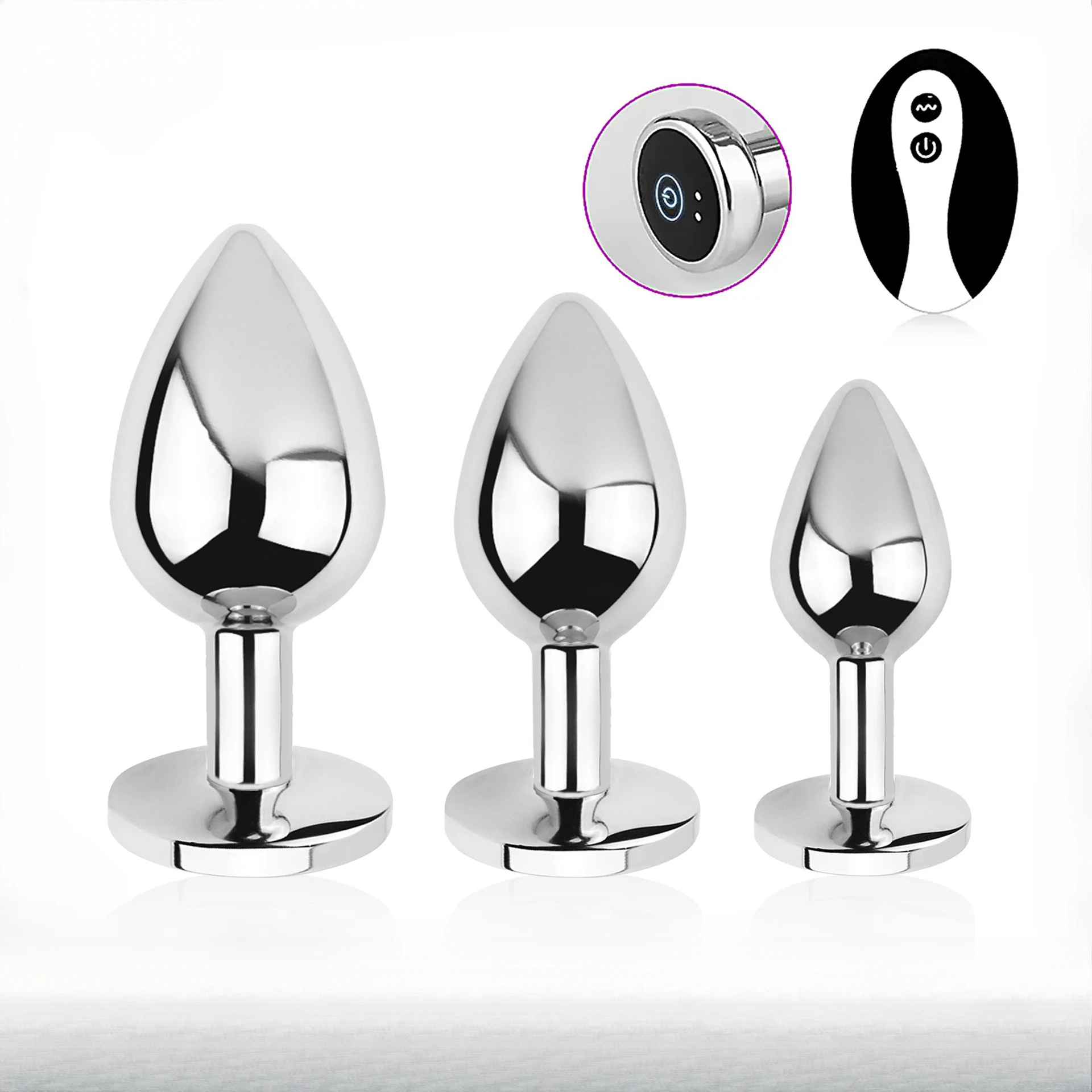 Metal Butt Vibrator Women G-spot Stimulator Plug Wireless Remote Men Prostate Massager Adult Anal Masturbate Sex Toys_voghion.com