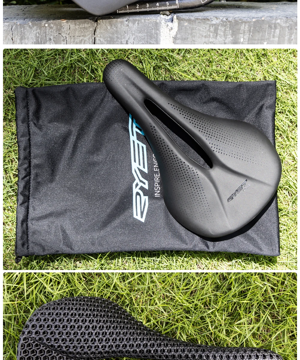 RYET 3D Gedruckt Fahrrad Carbon Sattel 140mm 143mm Super Licht Straße MTB Racing Sättel Fahrrad Sitzkissen radfahren Sitz Teile – Detail 25