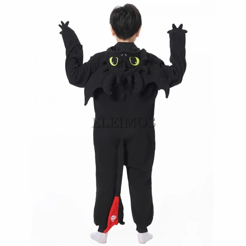 Black White Kids Kigurumi Onesie Adults Women Men Animal Pajamas Halloween Costumes Cosplay Jumpsuit Christmas Gift