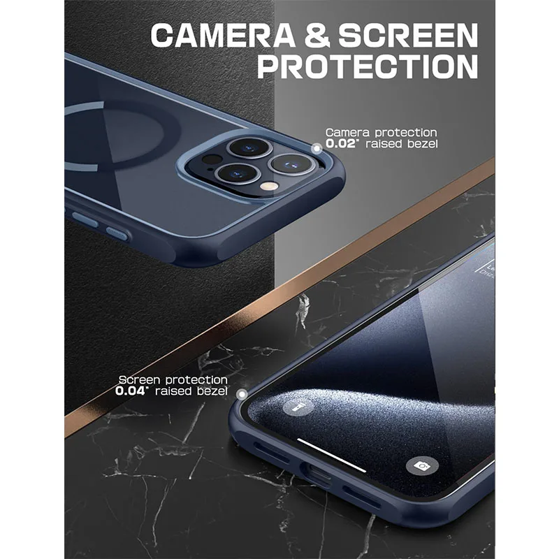 SUPCASE-funda protectora híbrida Premium para iPhone 15 Pro, carcasa transparente de 6,1 pulgadas (2023), serie UB Mag, Compatible con MagSafe