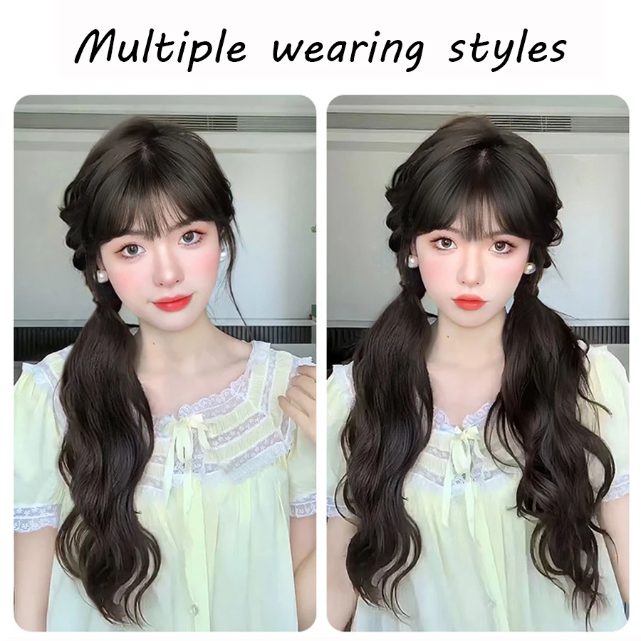 Synthetic Ponytail women's rubber band ponytail Korean style big wavy hair simulation hair natural temperament ponytail
