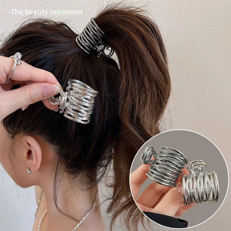 Neue Metall Haar Klaue Mädchen Klemmen koreanische Mädchen hohe Pferdes chwanz Clip feste Haarnadel Klaue Clip Advanced Sense Haar Zubehör Kopf bedeckung