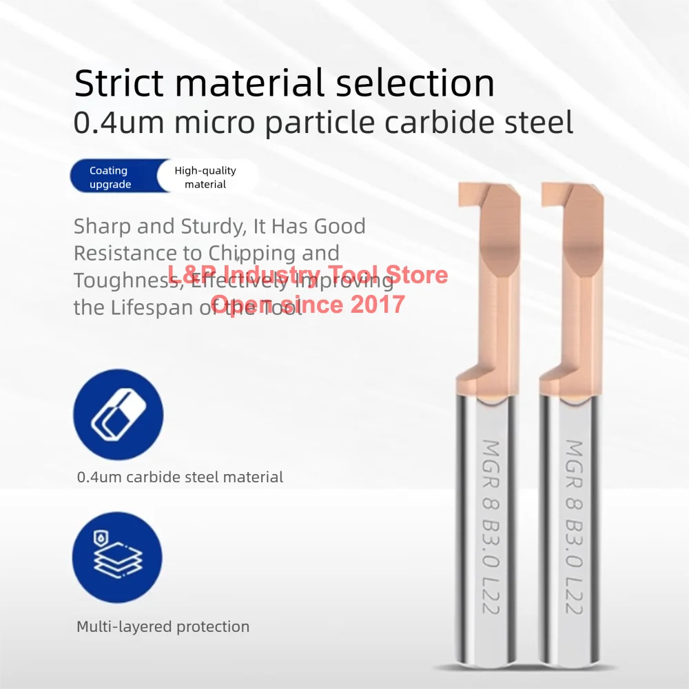Mini Hartmetall Hartmetall Cutter Kopf Langweilig CNC Zubehör Loch MGL MGR4B0.5L1 3/5/6/7/8/10mm Router Bit Nut Werkzeug Flöte Messer – Detail 4