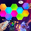 1-24 PCS Touch Sensor LED Night Light Sensitive Hexagonal LED Quantum Lamp Modular Hexagons Creative Decoration Wall Lamp 6