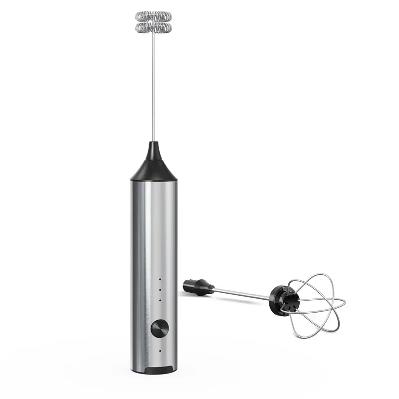 Rechargeable Electric Egg Beater USB type Milk Frother Whisk Coffee Mixer Double Heads Milk Frothers Baking Stirrer Food Blender 2