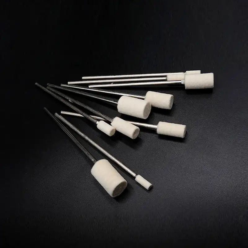 5pcsLongshankWoolFeltBobsShank3mmMoldMirrorPolishingMounted