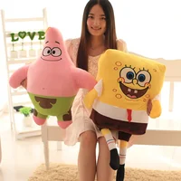 Big Size Very Soft SpongeBob Patrick Star Plush Toy Stuffed Anime Plushies Cute Doll Cuddly Pillow Peluches Gifts Girl 1