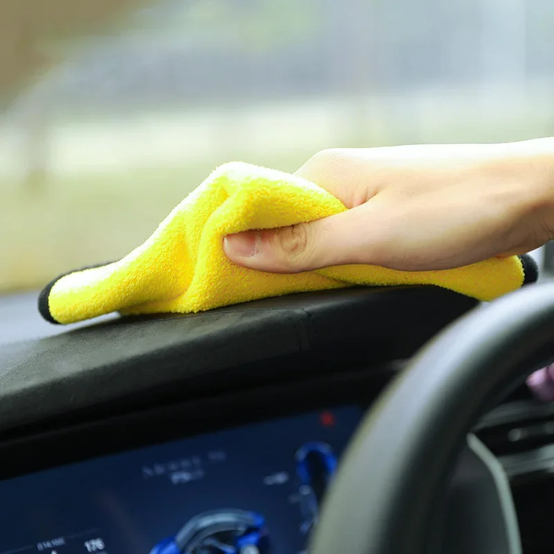 Microfiber Towel 30x30/40/60CM Car Wash Cleaning Drying Cloth Hemming Care Detailing Towel