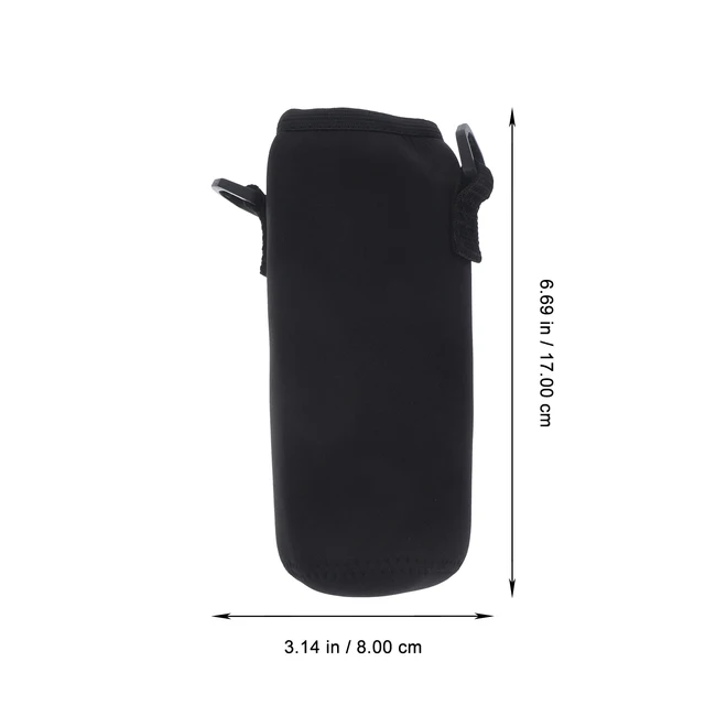 500ml Bottle Bag Portable Water Pouch Neoprene Sleeve Outdoor Travel Shoulder Strap Carrier Soft Protective Case For