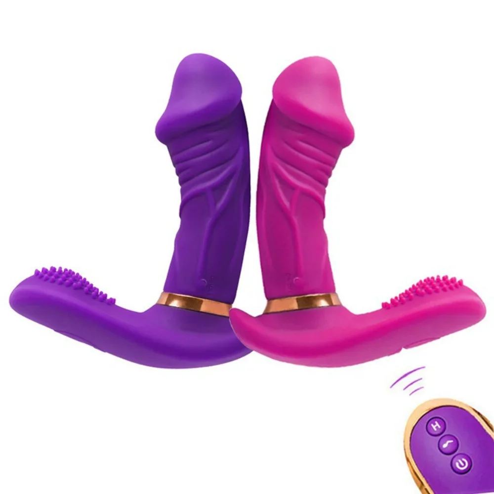 NEW 1PCS 10-Frequency Dual Vibration Strap On Dildo Clitoris Stimulator G spot Vibrator Masturbation Sex Toys for Woman Female