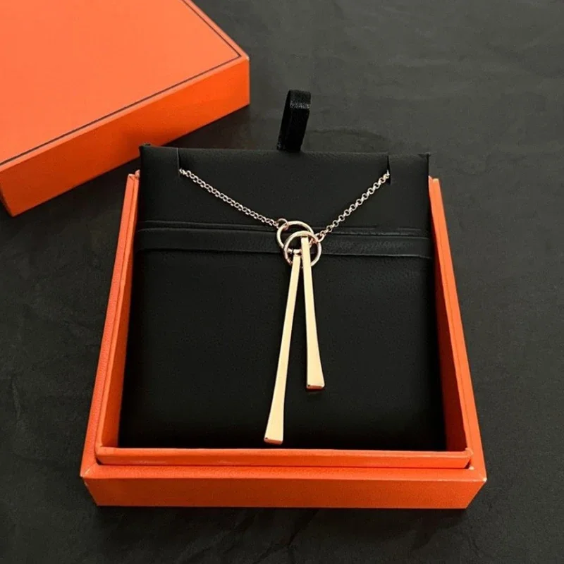 

HER 925 Sterling Silver Women's Necklace Retro Fashion Horseshoe Nail Jewelry New Series Hot Sale