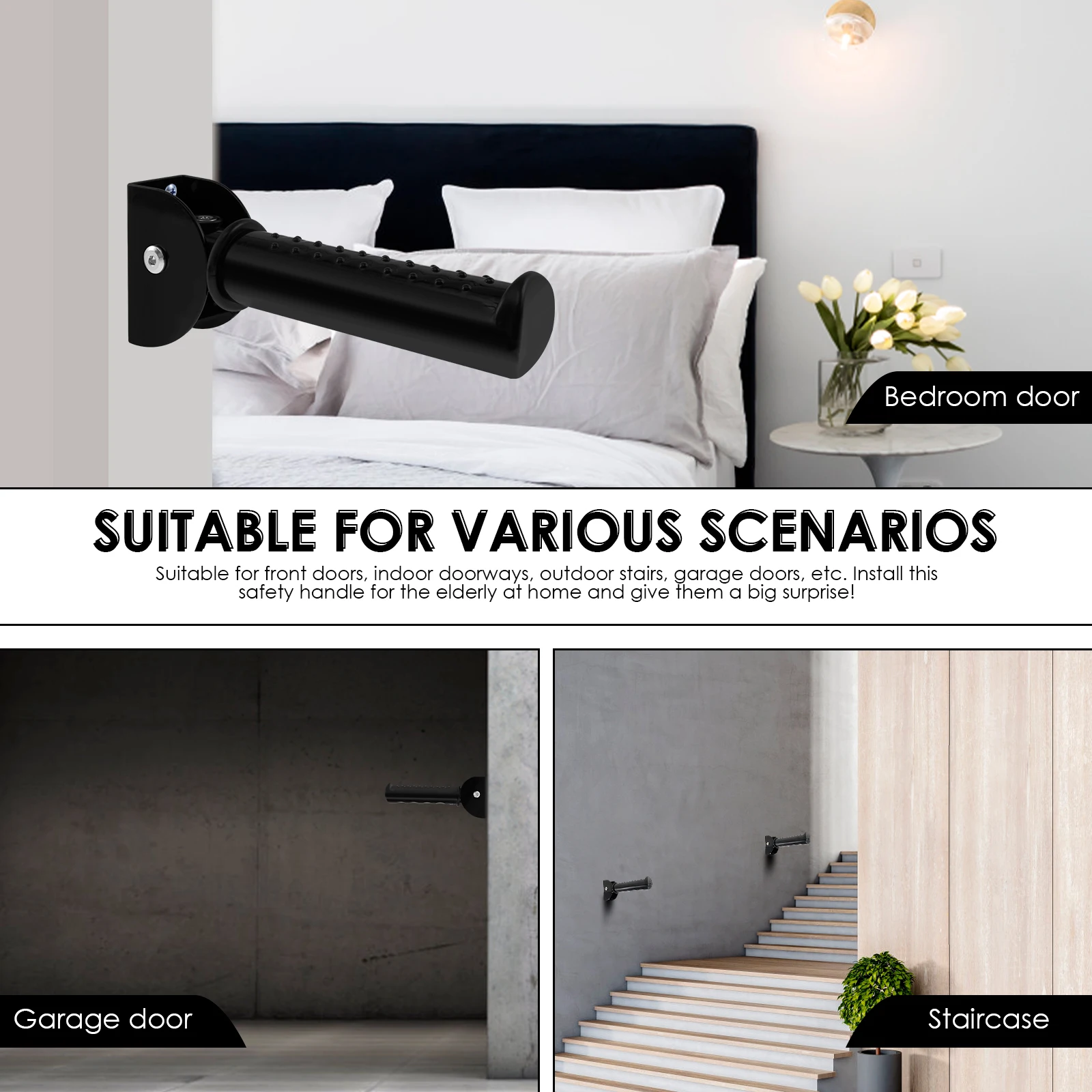 1 Pc Doorway Flip Assist Handle Foldable Door Assistant Support Non-slip Extended Stair Assist Grab Bar Door Assistant Support